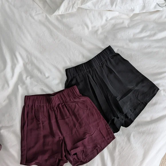 Grana 100% Silk Shorts - Wine XS - Picture 3 of 7